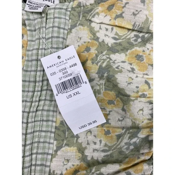 American Eagle Boho Crop Top Womens XXL Halter Blouse New Plus Size - Picture 5 of 8